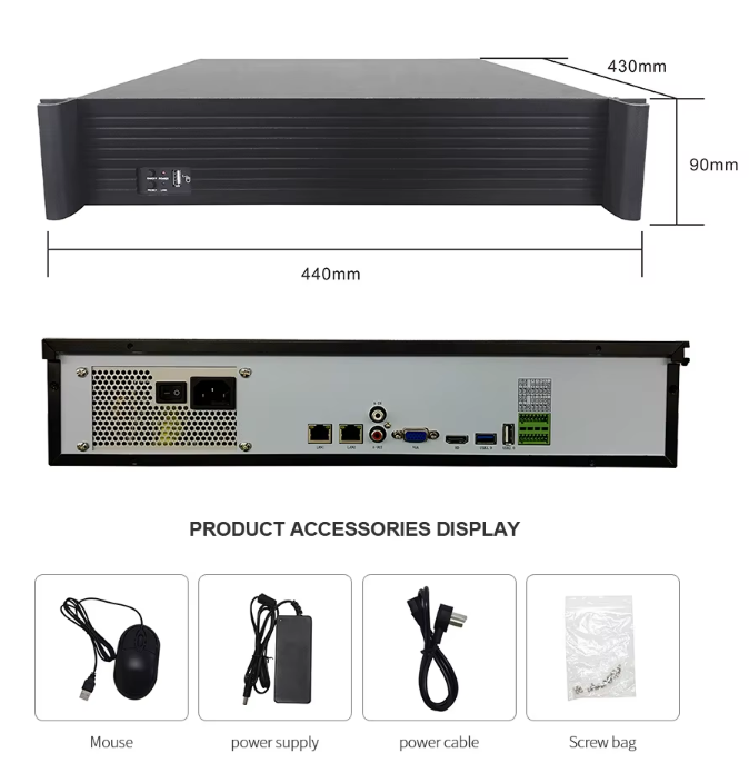 64CH NVR Ultra 4K H.265 Intelligent CCTV Network Video Recorder 9HDD Security IP Camera Video Surveillance Nvr