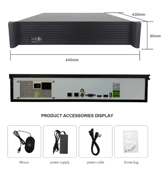 64CH NVR Ultra 4K H.265 Intelligent CCTV Network Video Recorder 9HDD Security IP Camera Video Surveillance Nvr
